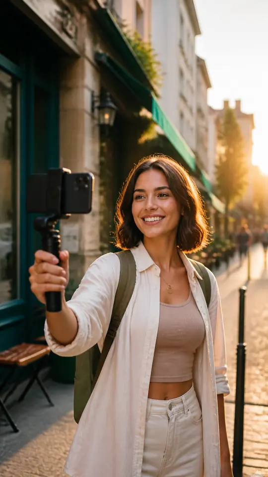 Instagram Reel prompt generator cover with vertical creator video frame